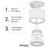 Lile S Aufbaurahmen Aluminium für LED Leuchtmittel LED Spots modern Schwarz Pulverbeschichtet