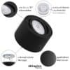 Lile S Aufbaurahmen Aluminium für LED Leuchtmittel LED Spots modern Schwarz Pulverbeschichtet