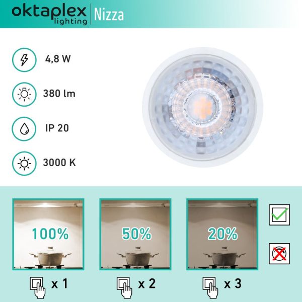Oktaplex Nizza LED-Modul 3000K 3-Step dimmbar