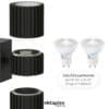 Modern aluminum outdoor wall light for stylish outdoor lighting.