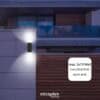 Modern aluminum outdoor wall light for outdoor use, energy saving and durable.