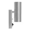 Stainless steel outdoor wall light in anthracite for modern facade lighting.