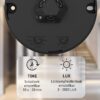 Motion detector with adjustable time and brightness.