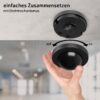 Black motion detector with rotating mechanism for easy installation.