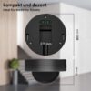 Motion detector in black for modern security and lighting systems. Compact, discreet and one.