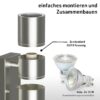 Stainless steel outdoor wall light with motion sensor, energy saving and durable.