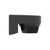 Motion detector in anthracite, ideal for outdoor lighting and security monitoring.