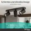 Schlichte schwarze LED-Spotlights für moderne Raumbeleuchtung.