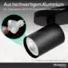 Moderne Aluminium-LED-Leuchte mit GU10-Fassung für Beleuchtung.