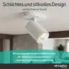 Roma 1-flammig weiß – schlichtes, modernes Design
