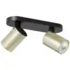 Oktaplex Roma LED-Deckenstrahler 2-flammig schwarz/gold, GU10, ohne Leuchtmittel