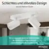 Roma 2-flammig weiß – schlichtes, modernes Design