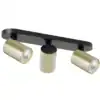 Oktaplex Roma LED-Deckenstrahler 3-flammig schwarz/gold, GU10, ohne Leuchtmittel