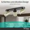 Roma 3-flammig schwarz/gold – schlichtes, modernes Design