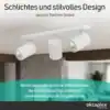Roma 3-flammig weiß – schlichtes, modernes Design
