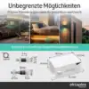 Einsatz in Camper, Wohnraum und Gartenhaus; Steuereinheit 56,8 x 37,5 x 24,5 mm, Zuleitung 160 mm, Bohrung 8 mm
